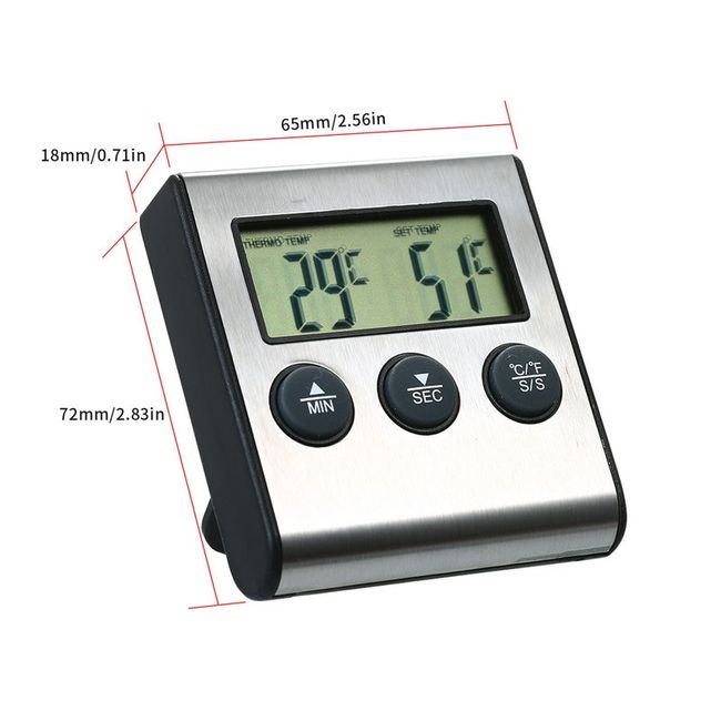 Tp700 Digital Remote Wireless Food Kitchen Oven Thermometer Probe For BBQ  Grill Oven Meat Timer Temperature Manually Set