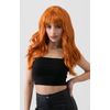 Ginger wig with long cascading waves: Davina ginger #ginger