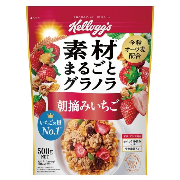 ケロッグ 素材まるごとグラノラ朝摘みいちご500g