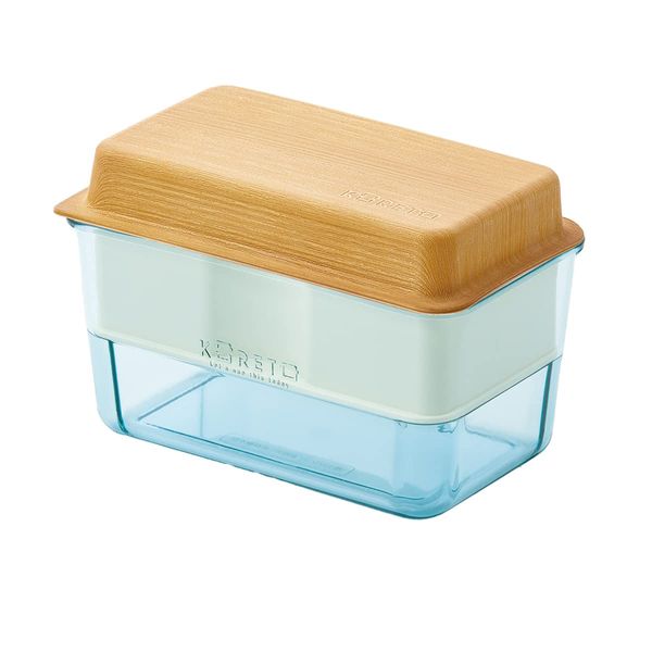 Tenma Bento Box, Colleto Lunch Box Deep, Fluffy Wood Style x Glass Style Set (with inner container) 6.7 x 3.9 x 4.3 inches (17.1 x 10 x 11 cm)