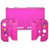 Custom DIY Replacement Case Shell for eXtremeRate Switch, Clear Material Switch Console Backplate, Joycon Holder Handle Controller Housing for NS, Full Button Set [Clear Candy Pink]