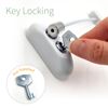 3 x Brown TruMAX Key-Locking Cable Restrictor Window Safety Security Lock