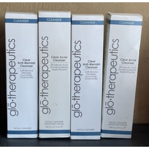 Lot Of 4 GLO Therapeutics Purifying Facial Cleanser 6.7 oz. Facial Cleanser