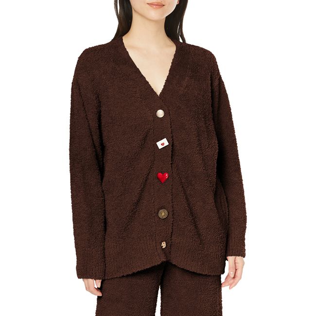 Snidel Home SHNT231014 Melty Chocolate Button Knit Cardigan, BRW