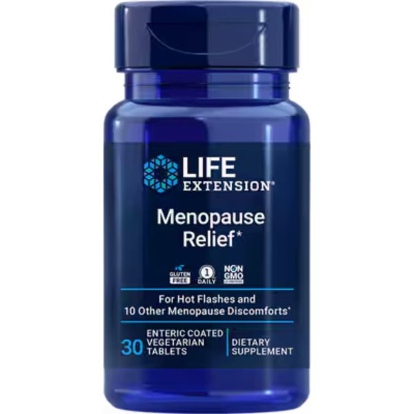 Life Extension Menopause Relief  30 enteric-coated vegetarian table( 3 Bottles )