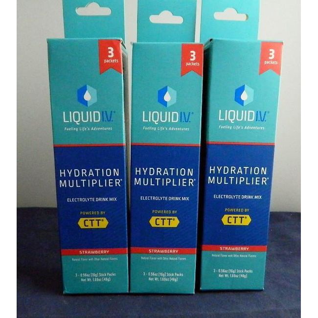 9 Packs  LIQUID IV  3PK x 3 ""STRAWBERRY"'   Exp 3/25