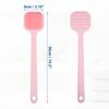 VOCOSTE Soft Silicone Bath Brush, Non-Slip Back Scrubber Shower with Long Handle for Men and Women, Pink