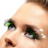 Feather Plume Eyelashes - Green