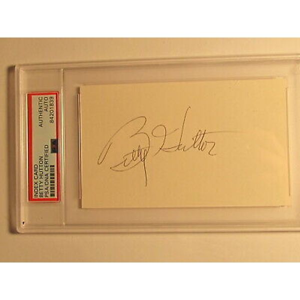 Betty Hutton PSA/DNA Certified Autograph Signed Index Card Slabbed