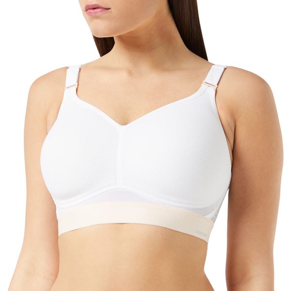 Triumph Damen Triaction Hybrid Lite P EX Racerback sports bra, WEISS, 85C