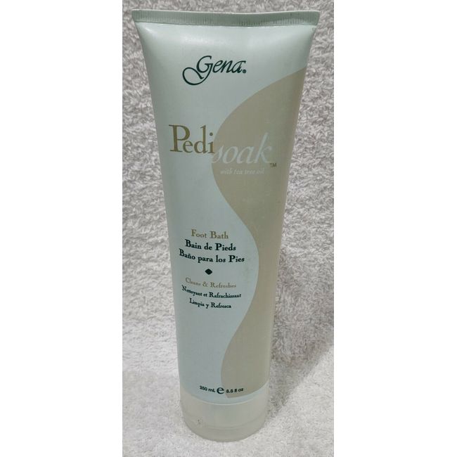 Gena PEDI SOAK Foot Bath Cleans Refreshes Soften Tea Tree Oil 8.5 oz/250mL New