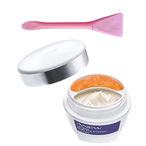 Anew Lifting Dual Eye System: Eye Cream for Dark Circles and Puffy Eyes | Includes Eye Cream & Skin Care Silicone Spatula (Random Colours)