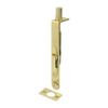 6 in. Heavy Duty Flush Bolt Round Bright Brass - Solid Brass