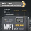 Power Queen 30A Smart Solar Charge MPPT Controller Regulator Bluetooth 12V 24V