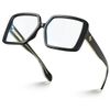 Oversized Blue Light Blocking Glasses Non Prescription Black Frame Eyeglasses