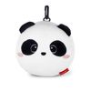 Legami - Travel Pillow with Night Mask, Panda Zip Closure, Space Saver, Hook for Convenient Carry, Small Pocket on Back, 16 x 16 cm