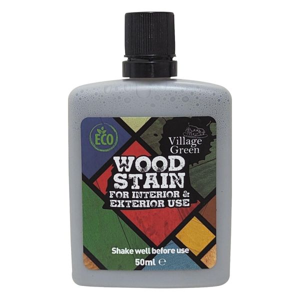 Village Green Ready to Use Wood Stain - Water Based, Eco Friendly, Premium Quality (Light Oak, 50ml)