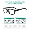 Eyekepper 5-pack Spring Hinges Vintage Reading Glasses Readers Black +1.25