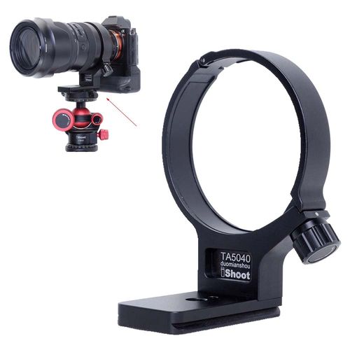 iShoot Metal Lens Collar Tripod Mount Compatible with Tamron 50-400mm f/4.5-6.3 Di III VXD A067, Lens Mount, Bottom is Arca-Swiss Fit Quick Release Plate Dovetail Groove