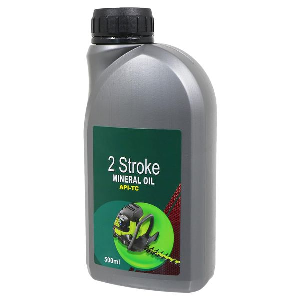 SPARES2GO 2 Stroke Low Smoke Mineral Oil for Outboard Motor Generator 500ml (Pack of 1)