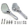 Chrome Motorcycle 3D Skull Claw Skeleton Rear View Mirrors 8mm 10mm Pair