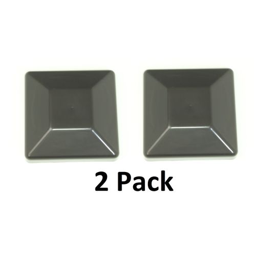 JSP Manufacturing Plastic New Fence Post Black Caps 4X4 (3 5/8") Pressure Treated Wood Made in USA MULITPACK Wholesale Bulk (2)