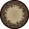 Mount Le Conte Pine Cone Area Rug 5'3" Round