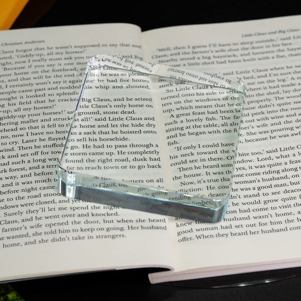 Square Clear Glass Paperweight