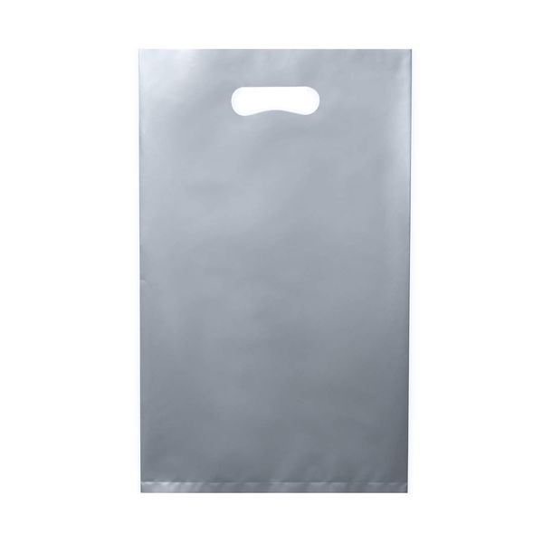 [A4 Size] Small Handbag Bag Silver (Gray), Invisible Plastic Bag Contents Not See-Through (230x380 mm), 50 Micron Thickness (100 Sheets)