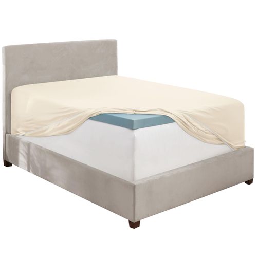 Hearth & Harbor Extra Deep Pocket King Size Sheet, Off White, 1800 Microfiber, Soft, Fits up to 24'' Mattress