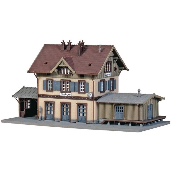 FALLER Güglingen railway station model kit with 213 individual parts 119 x 56 x 60 mm I model railway accessories Z building I model railway standard station