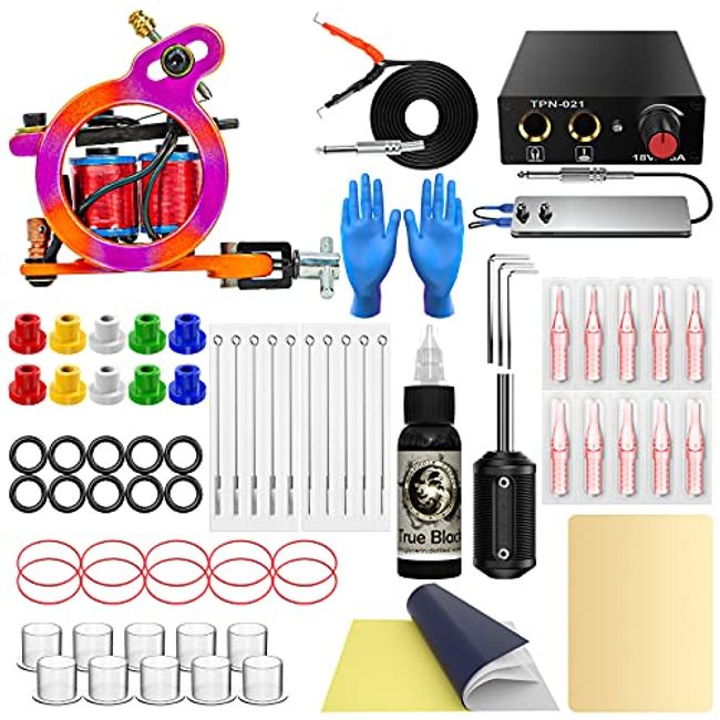 Wormhole Tattoo Kit for Beginners Tattoo Power Supply Kit 10 Tattoo Inks  Complet