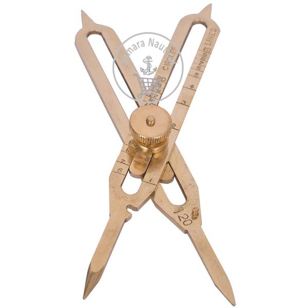 Samara Nautical 6-Inch Solid Brass Proportional Divider – Professional Drafting Tool