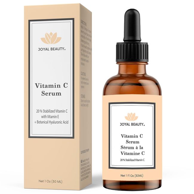 Joyal Beauty Vitamin C Serum with Hyaluronic Acid Vitamin E for Face and Skin. 20% Potent Vitamin C for Younger-look