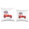 bath bomb christmas truck Throw Pillow