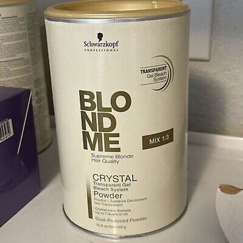 Schwarzkopf BLONDME Bleach SUPREME BLONDE SYSTEM CRYSTAL TRANSPARENT GEL POWDER