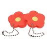 PATIKIL 10pcs Flower Keyring Coding Tag Identifier PVC Case Shell Protector Key Cap Cover Orange