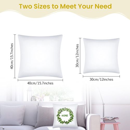 Patelai 6 Pcs Sublimation Pillow Cases Sublimation Pillow Covers White Cushion Heat Transfer Polyester Blank Cover DIY Heat Press Cases with Concealed Zipper(12 x 12 Inch, 16 x 16 Inch)