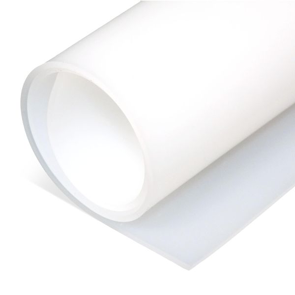 Exactly Rubber - Translucent Silicone Sheet, 50A Durometer Rubber Sheet, Semi Clear Silicone, Resistant -80 to 450°F, Food-Grade Silicone Placemat, 450% Elongation, Made in The USA, 1/16 x 9” x 24”