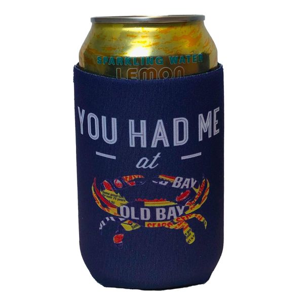 "You Had Me At OLD BAY" with OLD BAY Tin Crab  / Can Cooler - 1 / Blue