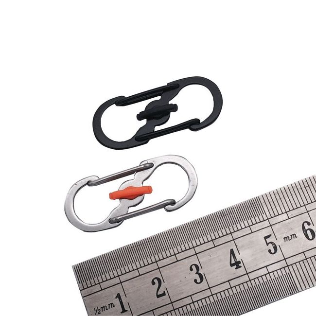 5mm 2 Extra Small Carabiner Key Chain - Green 