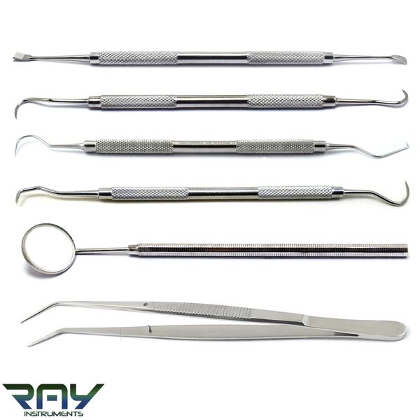 Dental Tooth Scaler Pick Tool Kit Dentist Cleaning Whitening Instruments CE