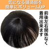 Luce brillare Wig, Men, Women, Unisex, Partial Wig, Men's, Whorl, Crown Part, 100% Human Hair, Short, Domestic Manufacturer, Whorl Cover (Natural Black (Long))