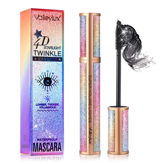 4D Waterproof Mascara,Natural and Hypoallergenic mascara Eyelashes-Buildable Lengthening and Volumizing for Natural Looking Eyelashes-Cruelty Free