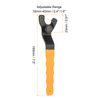 sourcing map Angle Grinder Wrench 0.4"-1.6"(10-40mm) Range Universal Adjustable Lock Nut Pin Replacement Wrenches Spanner for Angle Grinder Machine Table Grinder Marble Machine, Yellow