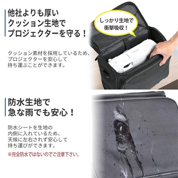 Projector Bag, Projector Case, Shockproof Suitcase, Shockproof Portable Bag, Storage Capacity Increased Model, Waterproof, Improved Storage Capacity Model