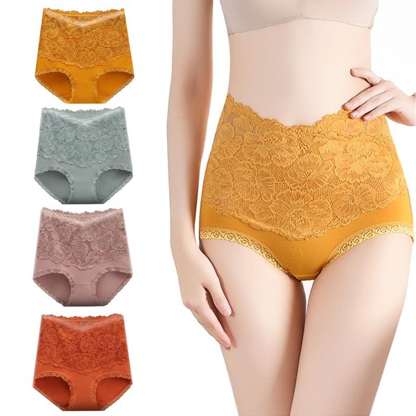 PORIN Women's Lace Panties, Deep Pants, Cotton, Seamless Shorts, Shapewear Underwear, High Waist, Super Cute, Wrap Up To The Stomach, Cotton, Underwear, Deep Wear, Women's, Beautiful Butt Panties, Soft, Breathable, Stretchy, Antibacterial, Deodorizing, Se