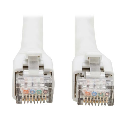 Tripp Lite Cat8 40G PoE Shielded Ethernet Cable, 6 Feet / 1.8 Meters, White, High Speed, Power Over Ethernet, RJ45, Snagless SSTP, Male-to-Male, Network Patch LAN Cord, (N272-F06-WH)