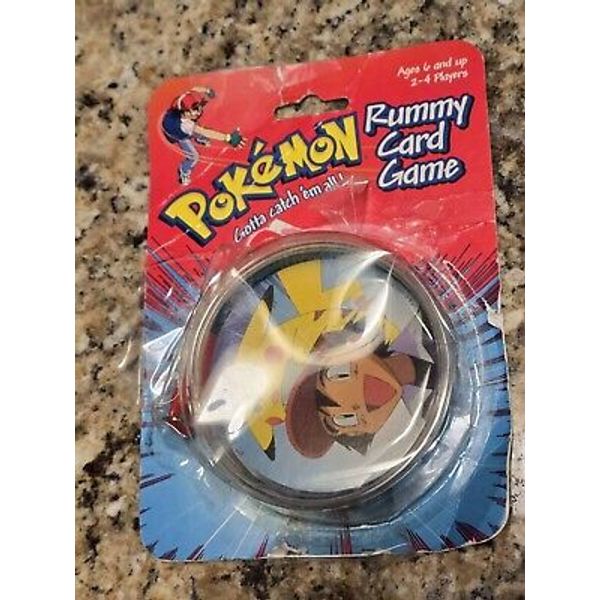 VINTAGE Pokemon Rummy Card Game with Clip On Carry Case NEW (PkgRough Condition)