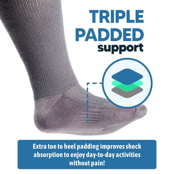 Viasox Non-Binding Diabetic Socks for Men & Women (Large, Black)